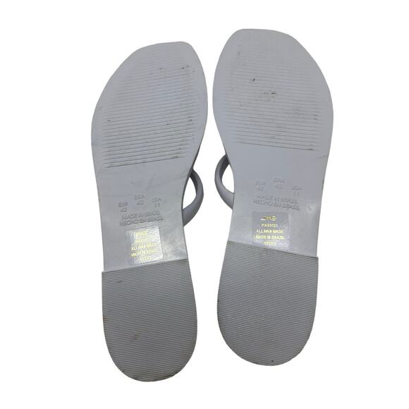 Steve Madden White Pike Double Strap Slip On Slides Flat Sandals size 11 - Picture 2 of 9